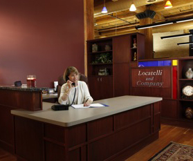 Reception area at Locatelli and Company